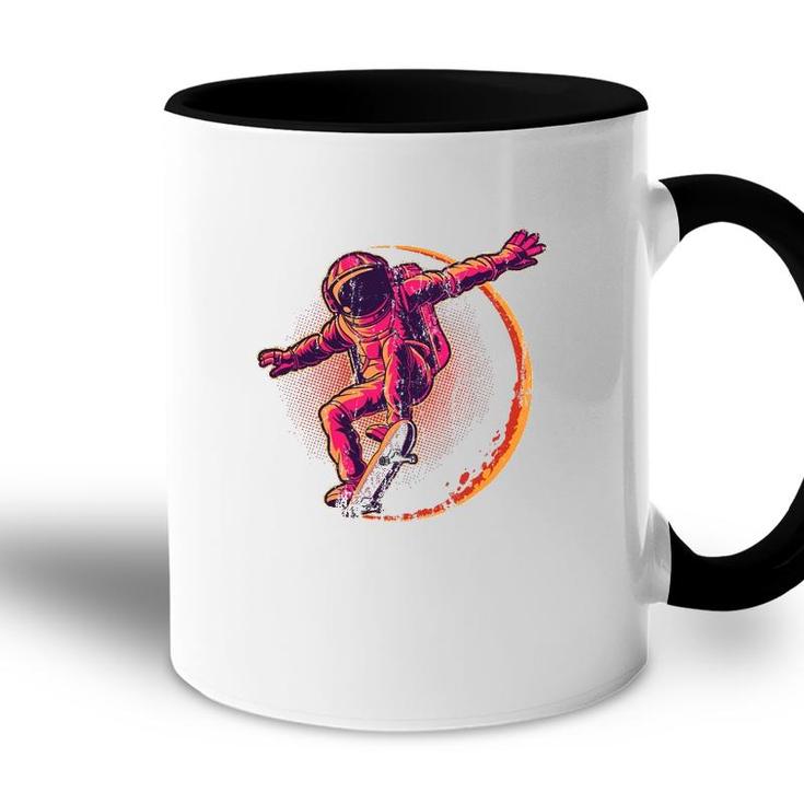 Skateboard Cosmonaut Space Science Gift Funny Astronaut Accent Mug