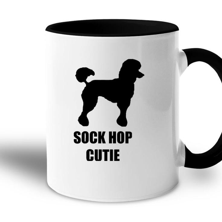 Sock Hop Cutie 50S Costume  Black Poodle Accent Mug