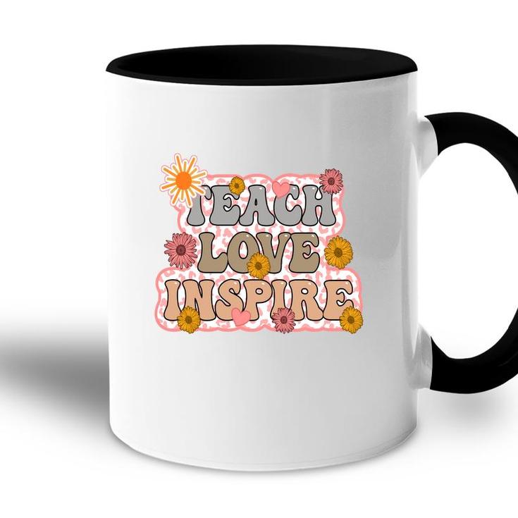 Teach Love Inspire Sunflower Custom Accent Mug