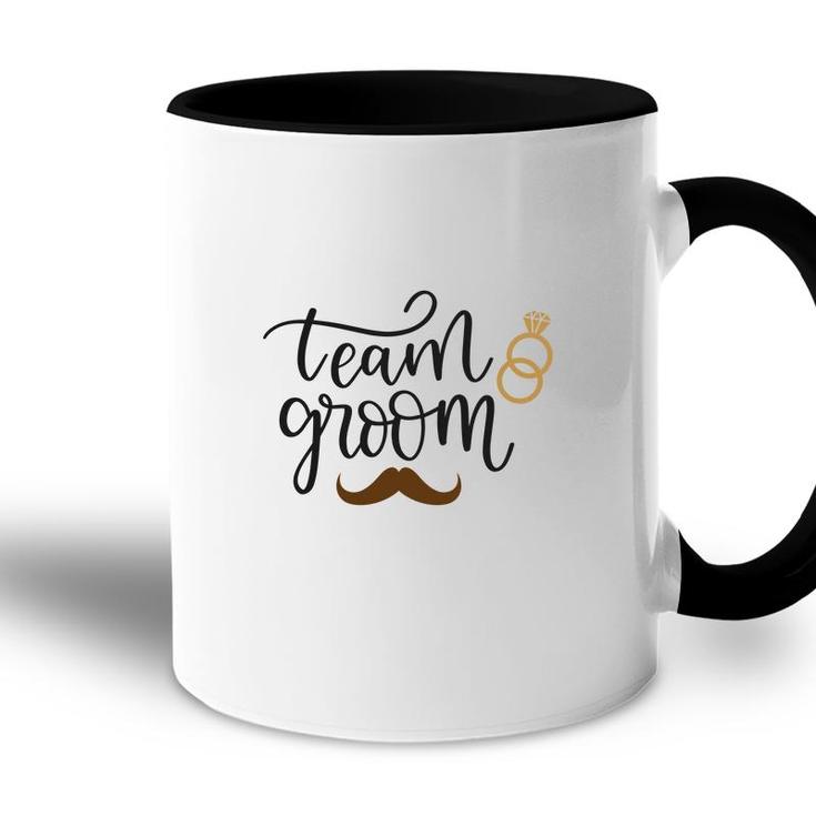 Team Groom Groom Bachelor Party Retro Accent Mug