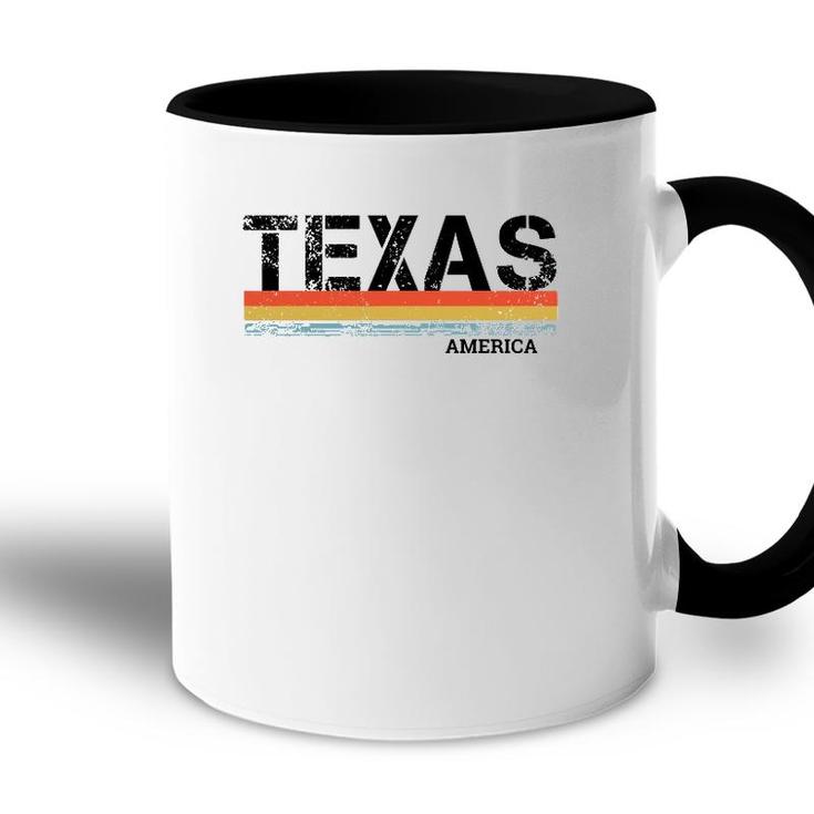 Texas Retro Vintage Stripes Gift & Souvenir For Texas Accent Mug