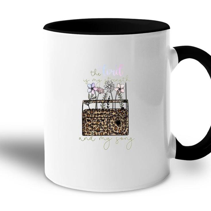The Lord Of My Strength And My Song Flower And Leopard Christian Style Accent Mug