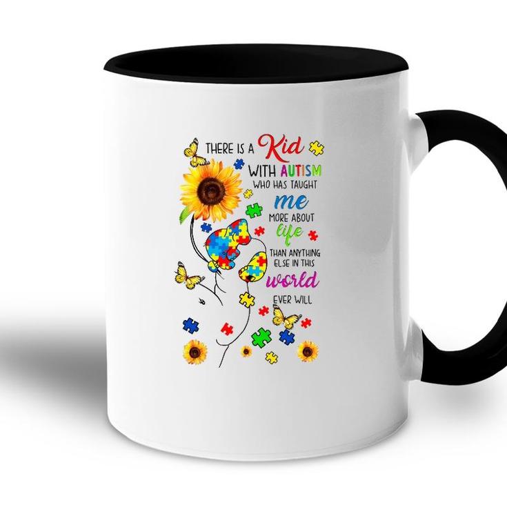 There Is A Kid With Autism Elephant Mom Autism Child Kids Accent Mug