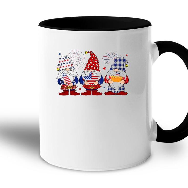 Three Gnomes 4Th Of July Independence Day American Flag Gift Accent Mug