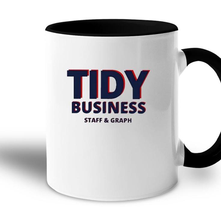 Tidy Business Staff And Graph Accent Mug