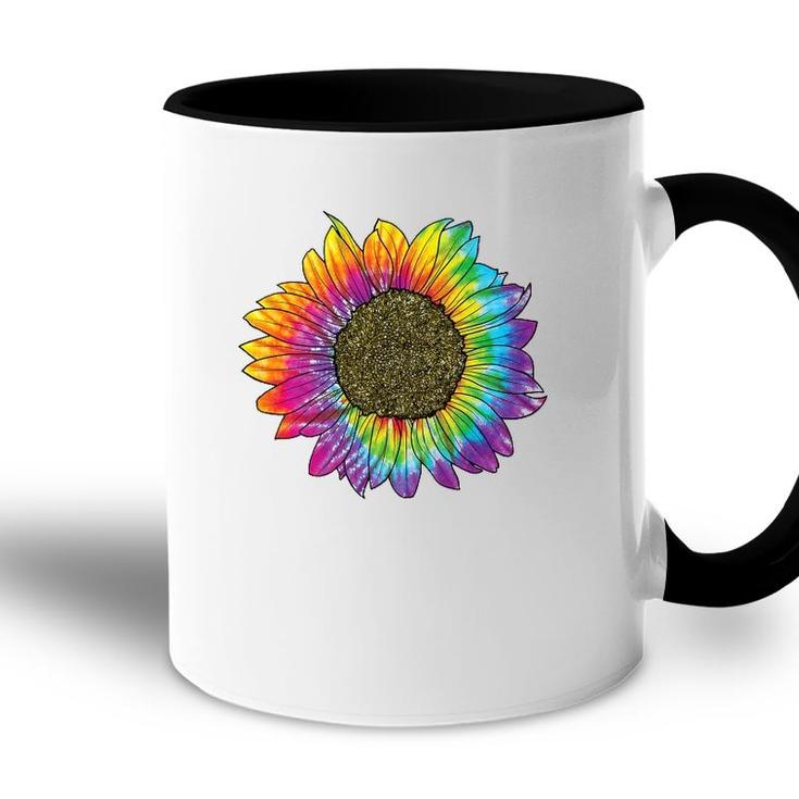 Tie Dye Sunflower Peace Love 60S 70S Hippie Retro Vintage Accent Mug