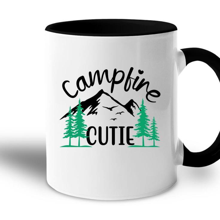 Travel Lover  Has Camp With Campfire Cutie In Their Exploration Accent Mug