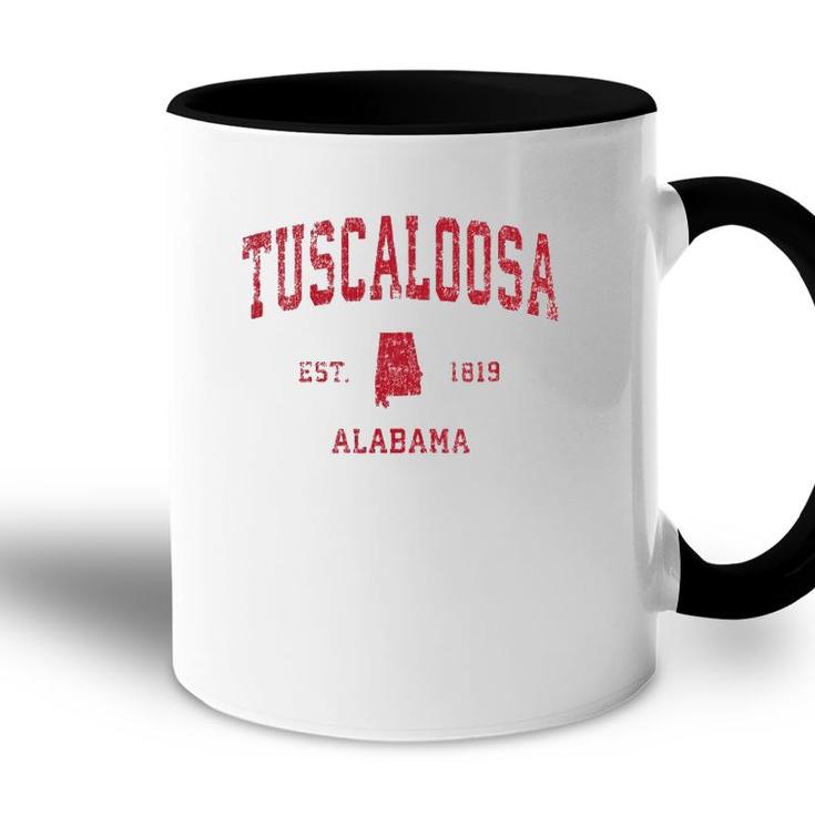 Tuscaloosa Alabama Al Vintage Sports Design Red Print Accent Mug