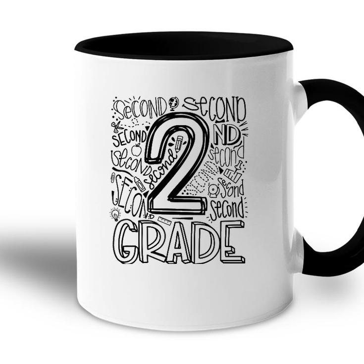 Typography 2Nd Grade Teacher Student Back To School Accent Mug