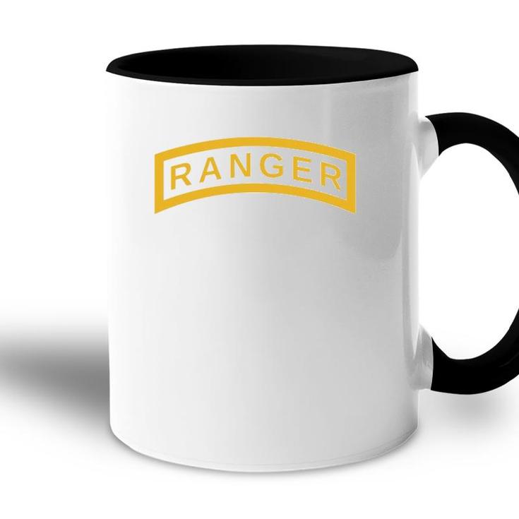 Us Army Ranger Yellow Tab Vintage Airborne Veteran Soldier Accent Mug