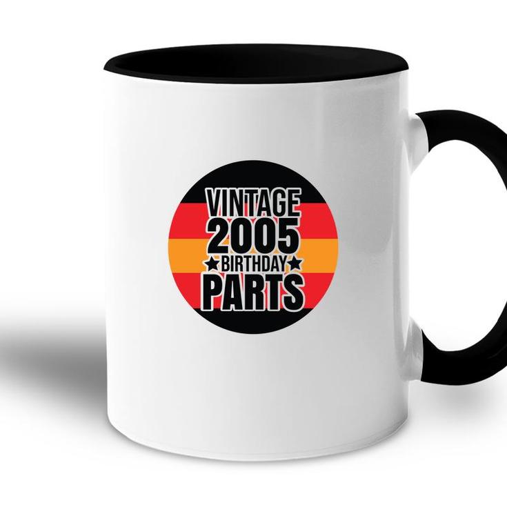 Vintage 2005 17Th Birthday Parts Circle Black Accent Mug