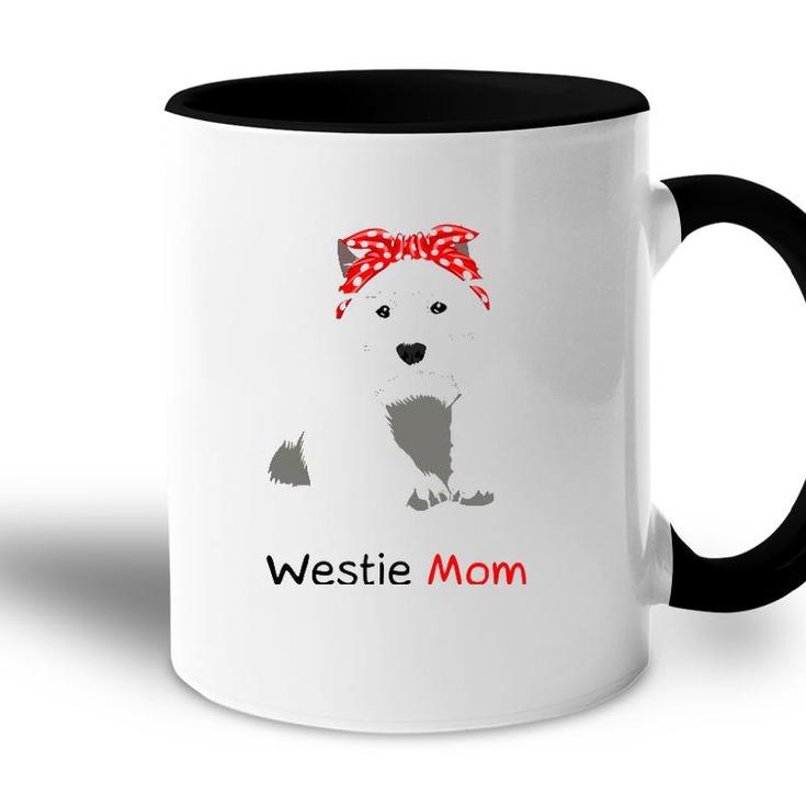 Westie Mom Dog Bandana Pet Lover Gift Womens Westie Accent Mug
