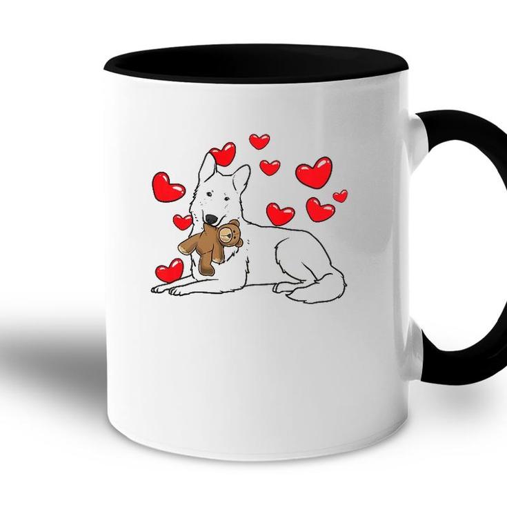 White Swiss Shepherd Dog Stuffed Animal Berger Blanc Suisse  Accent Mug