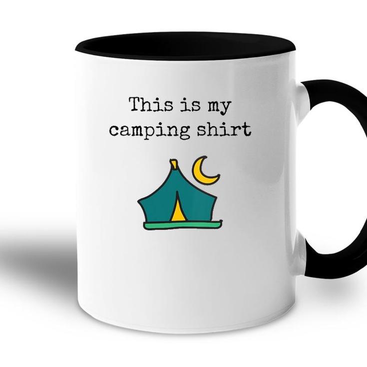 Womens Camping  V-Neck Accent Mug