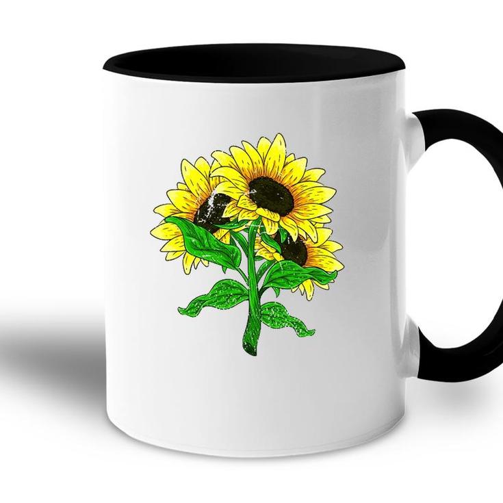 Yellow Flower Florist Floral Blossom Sunshine Sunflower Accent Mug