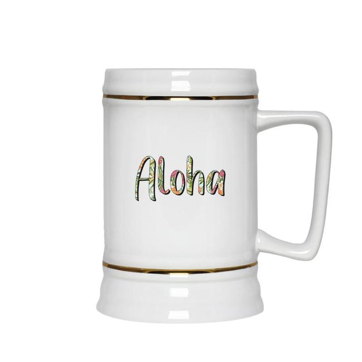 Aloho Welcome Summer Coming To You Ceramic Beer Stein
