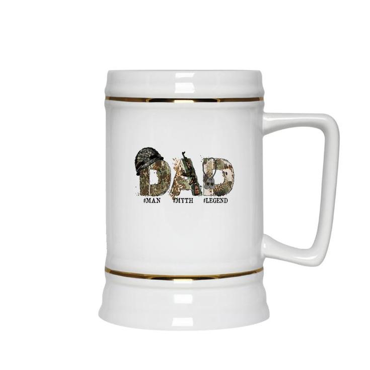 Amazing Dad Man Myth Legend Hero Dad Ceramic Beer Stein