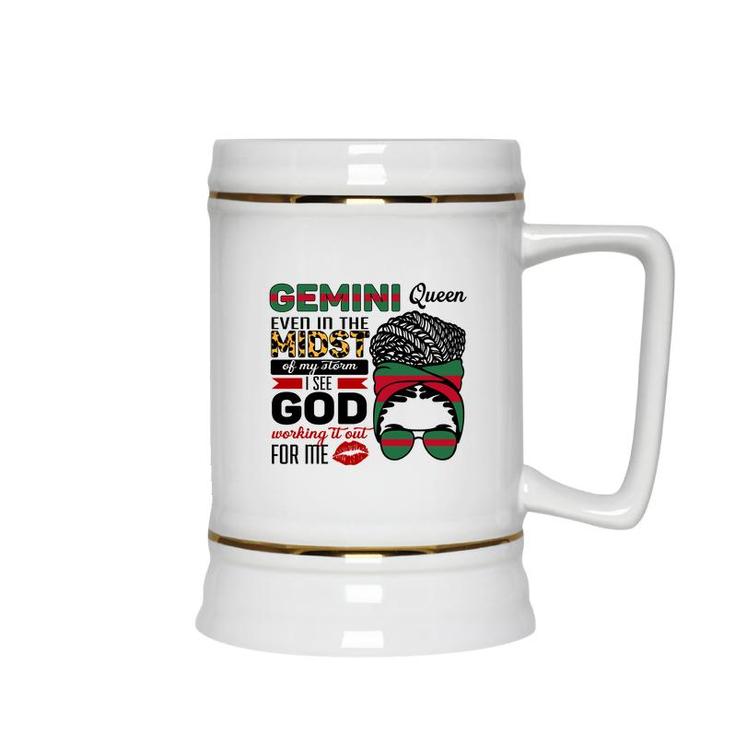 Awesome Color Design Gemini Girl Even In The Midst Birthday Ceramic Beer Stein
