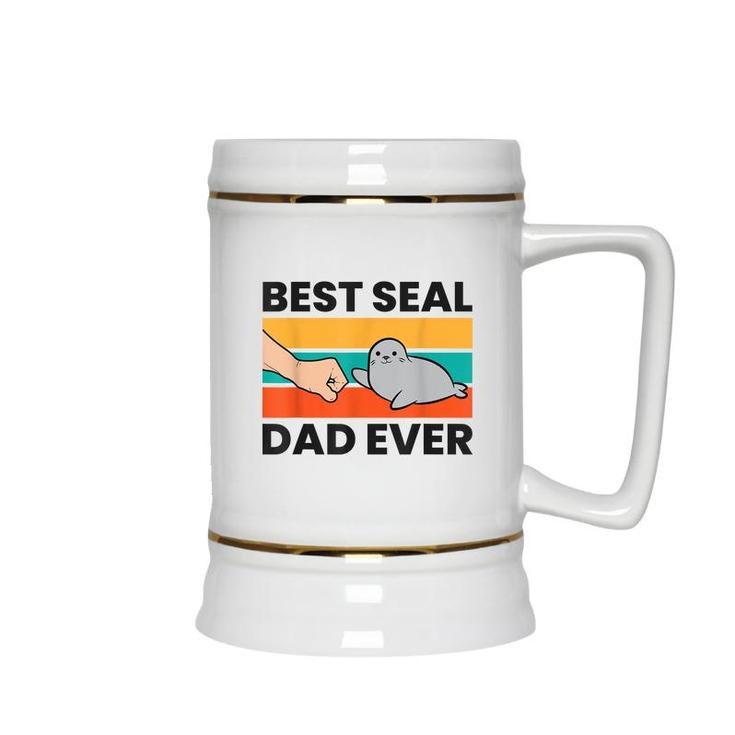 Best Seal Dad Ever  Ceramic Beer Stein