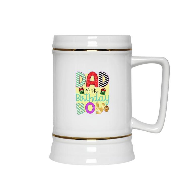 Dad Of Te Birthday Boy With Many Beautiful Gifts In The Party Ceramic Beer Stein