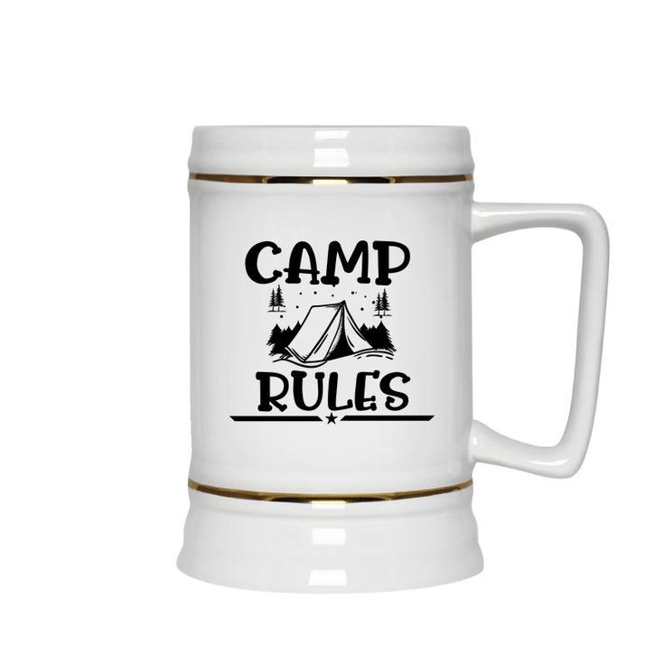 Explore Travel Lover Always Has Camp Rules Ceramic Beer Stein