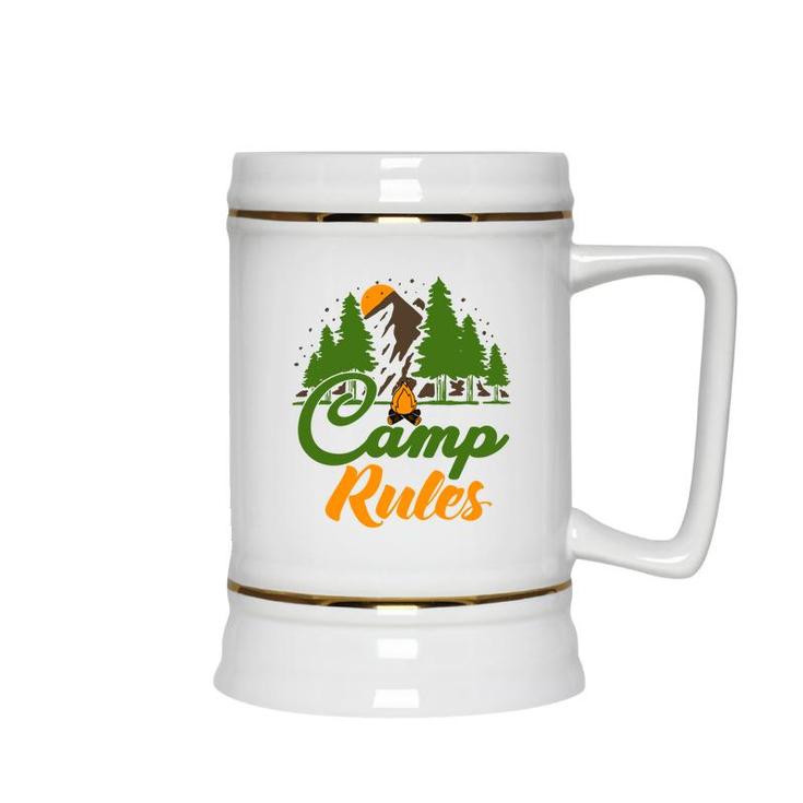 Explore Travel Lover Makes Camp Rules For Them Ceramic Beer Stein