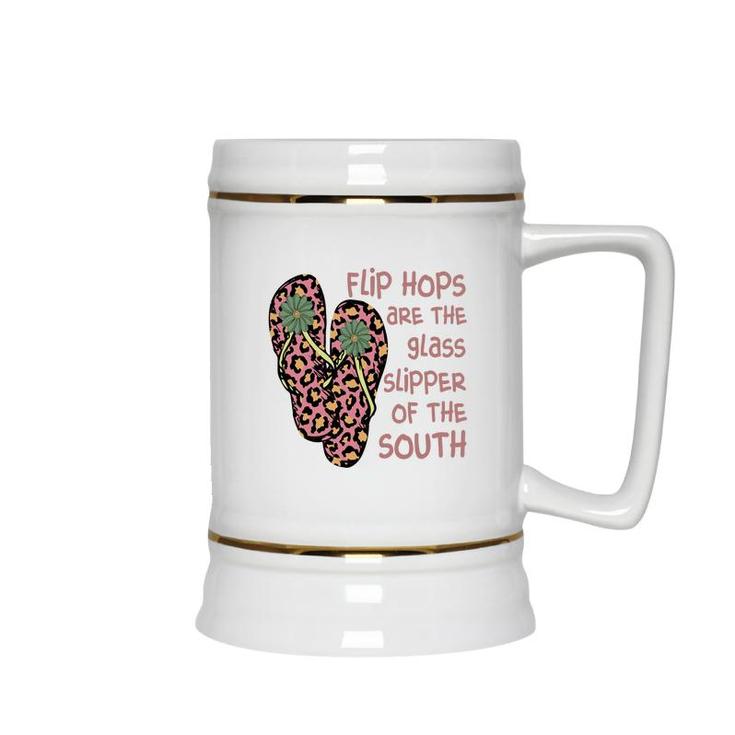 Flip Hops Are The Glass Supper Of The South Retro Beach Ceramic Beer Stein