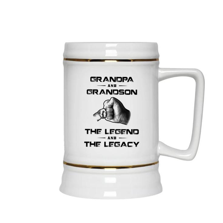 Grandpa And Grandson The Legend And The Legacy Ceramic Beer Stein