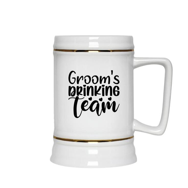 Groom Bachelor Party Grooms Drinking Teama Ceramic Beer Stein