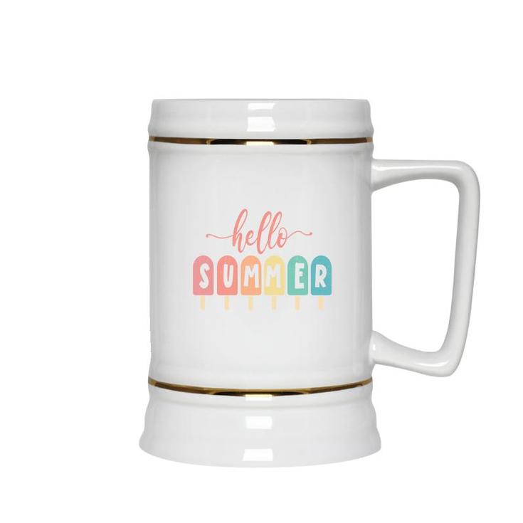 Hello Summer Welcome You Idea Gift Ceramic Beer Stein