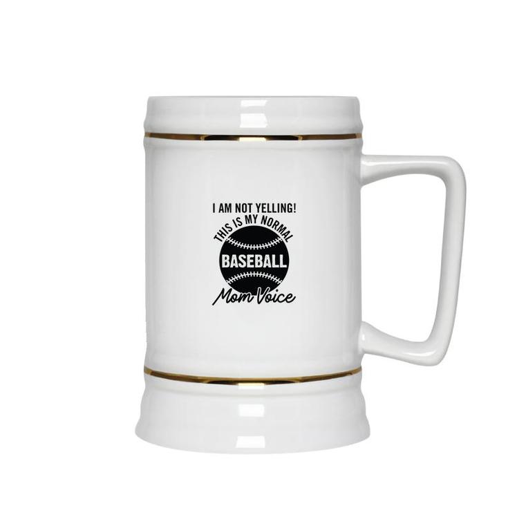 I Am Not Yelling This My Normal Black Graphic Ceramic Beer Stein