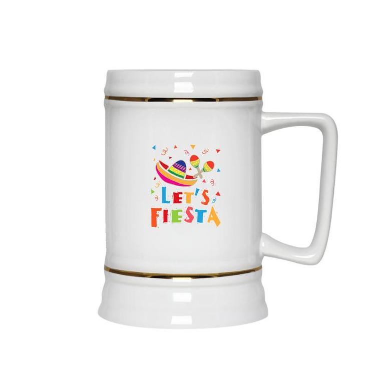 Lets Fiesta Colorful Great Decoration Gift For Human Ceramic Beer Stein