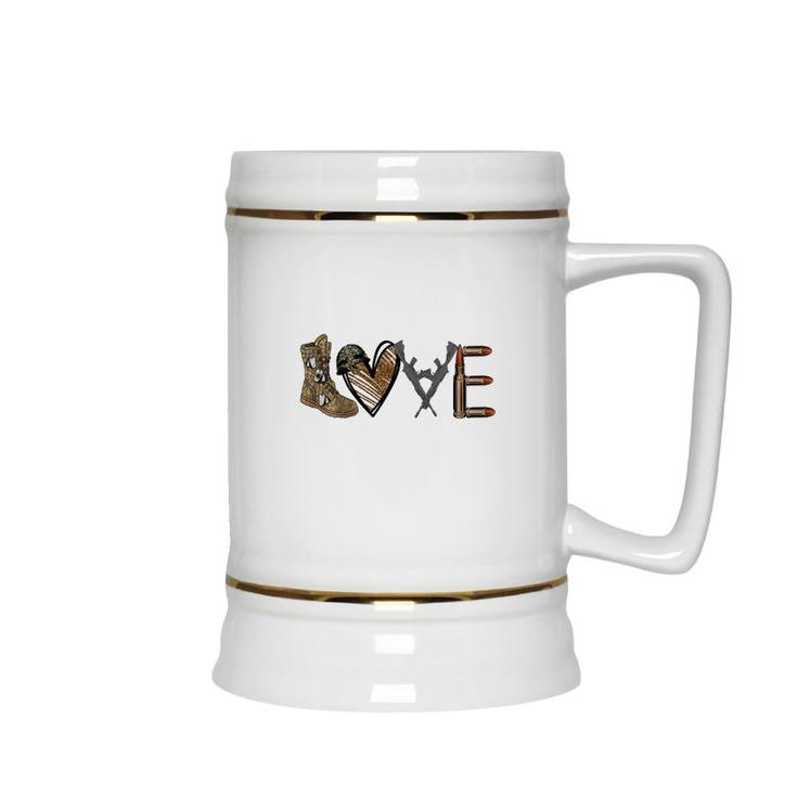 Love My Hero Dad Military Father Gift  Ceramic Beer Stein