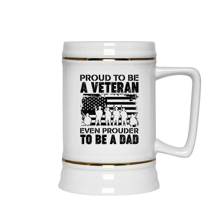 Proud To Be A Veteran Even Prouder To Be A American Veteran Ceramic Beer Stein