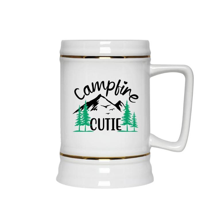 Travel Lover  Has Camp With Campfire Cutie In Their Exploration Ceramic Beer Stein