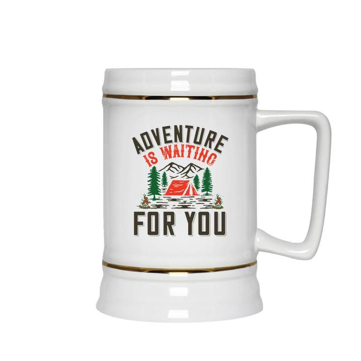 Travel Lover Says Adventure Is Waiting For You To Explore Ceramic Beer Stein