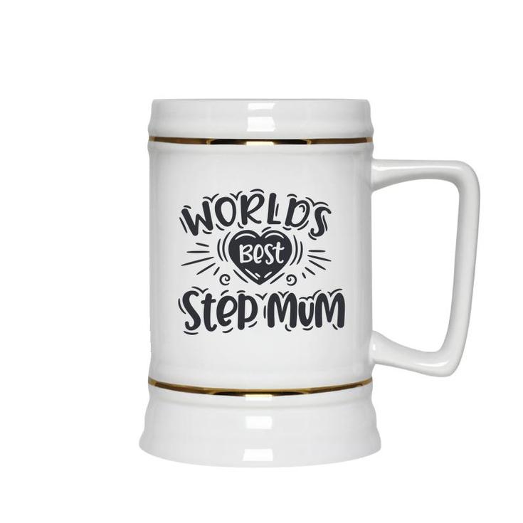Worlds Best Step Mum Happy Mothers Day Gifts Stepmom Ceramic Beer Stein