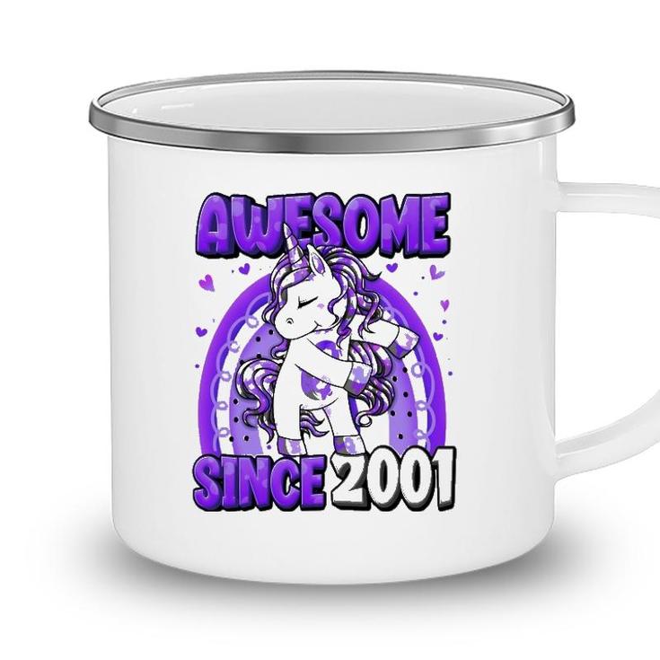 21 Years Old Unicorn Flossing 21St Birthday Girl Unicorn Camping Mug