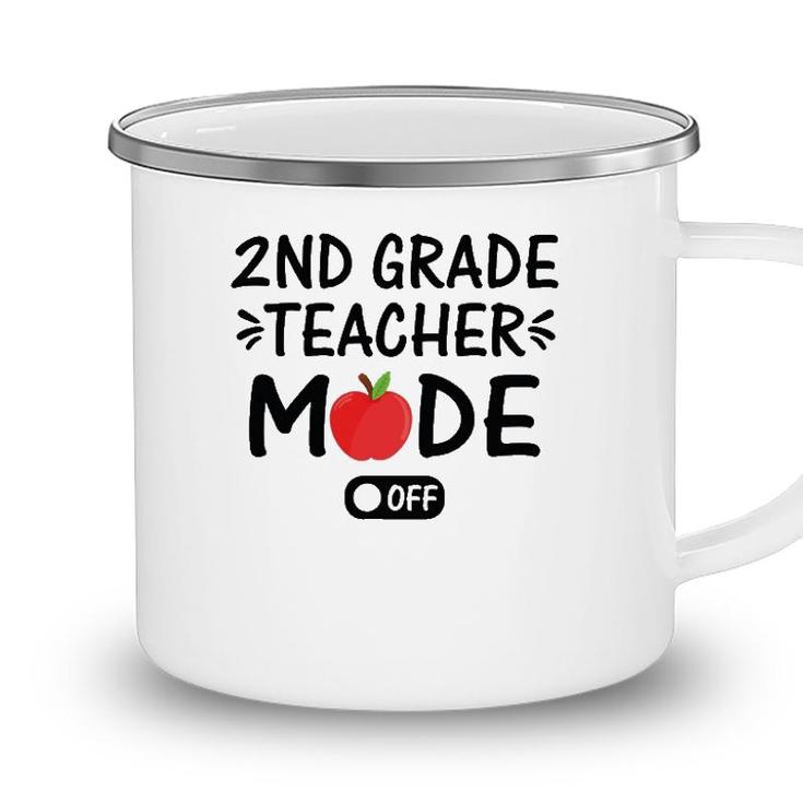 2Nd Grade Teacher Mode Off Funny Summer Last Day Of School Camping Mug