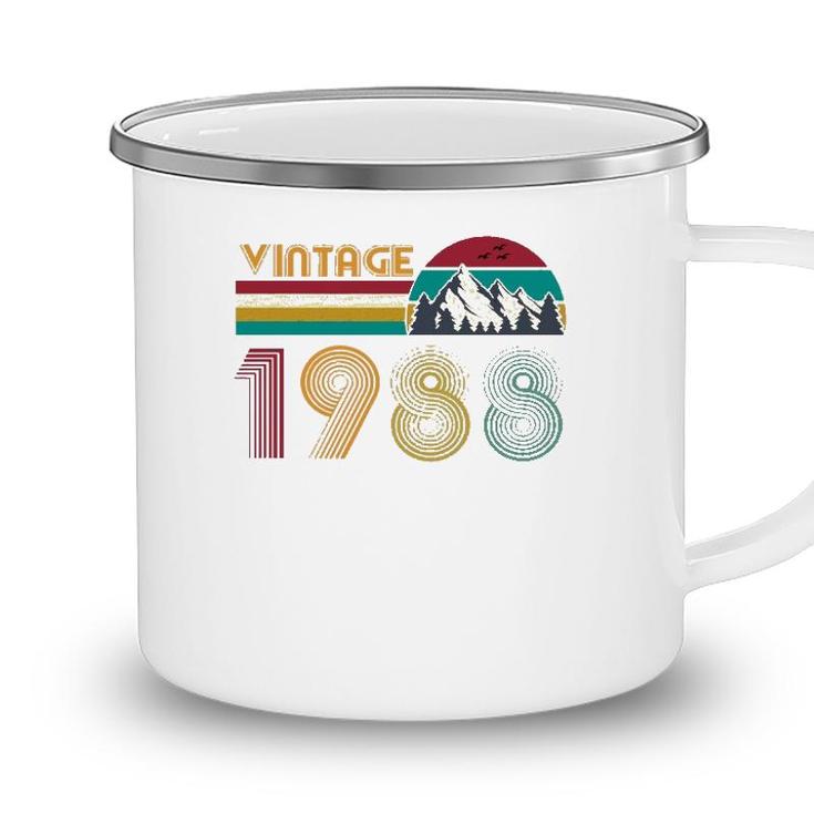 33Th Birthday Gift 33 Years Old Men Women Retro Vintage 1988  Camping Mug