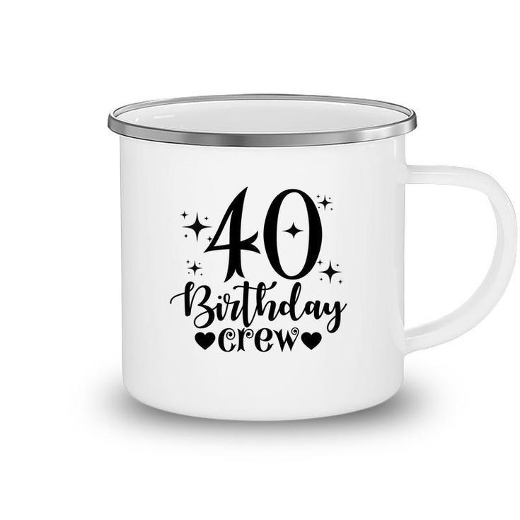 40Th Birthday Crew 40Th Birthday 1982 Stars Camping Mug