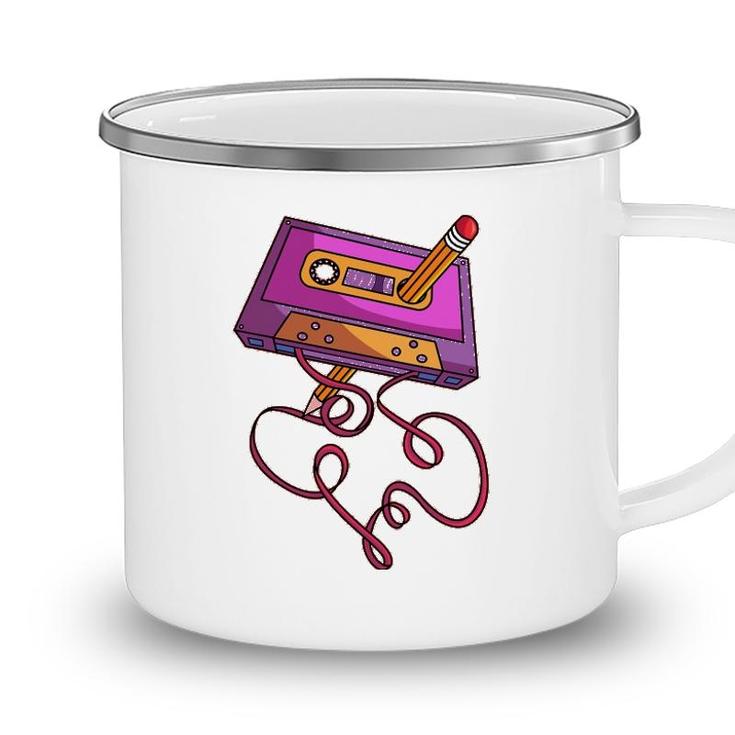 80S Cassette Tape Pencil 1980S Retro Vintage Throwback Music Camping Mug