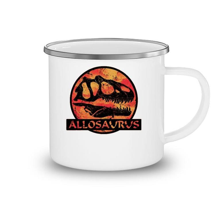 Allosaurus Fossil Skull Dinosaur Camping Mug