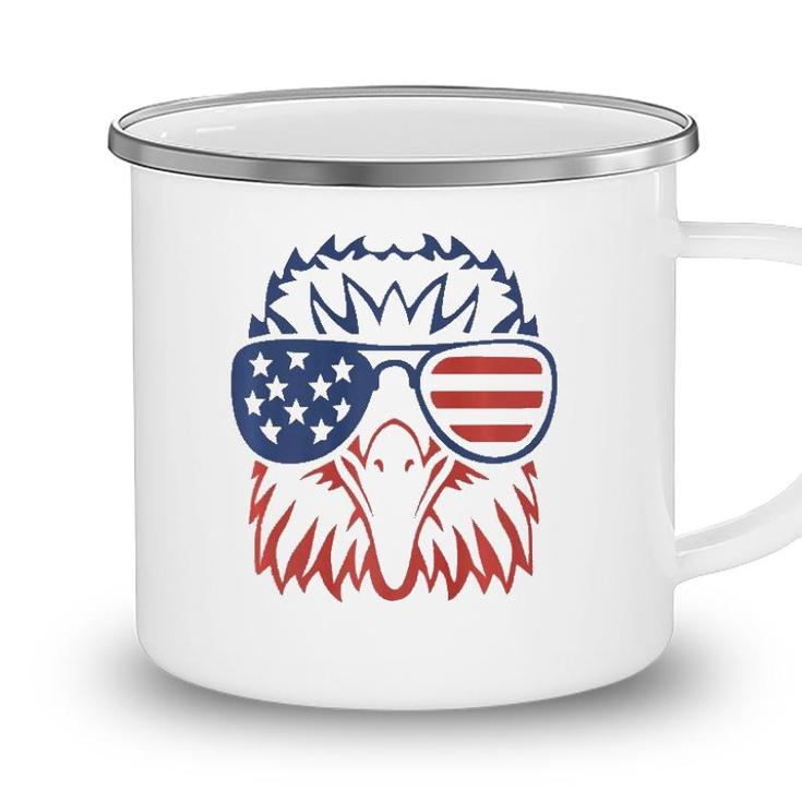 American Bald Eagle Usa Flag  4Th Of July Eagle Usa Tee  Camping Mug
