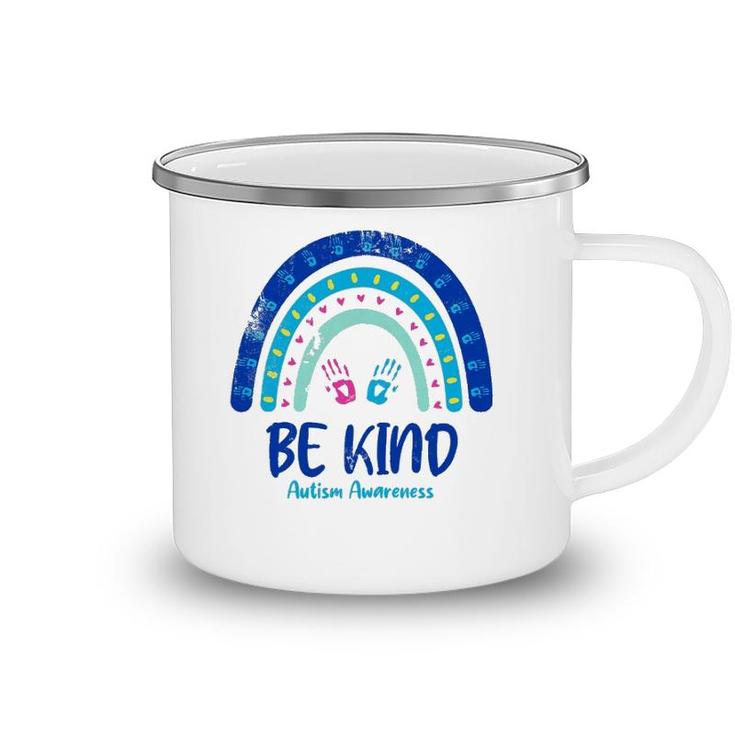 Be Kind Autism Awareness Month Camping Mug