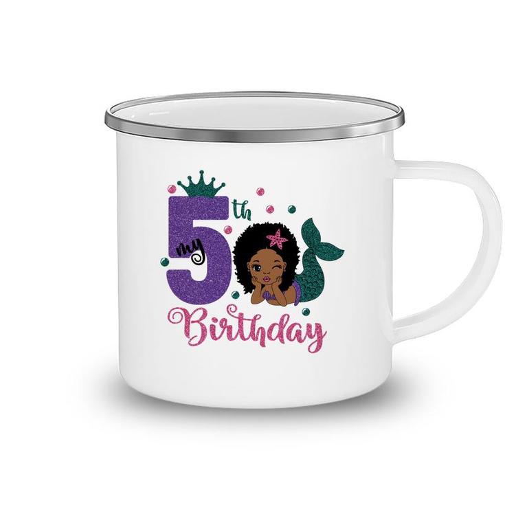 Beauty My 5Th Birthday Mermaid Blink Camping Mug