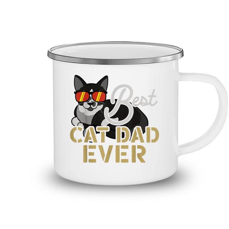 Best Cat Dad Ever Cool Funny Best Friend Cat Daddy  Camping Mug