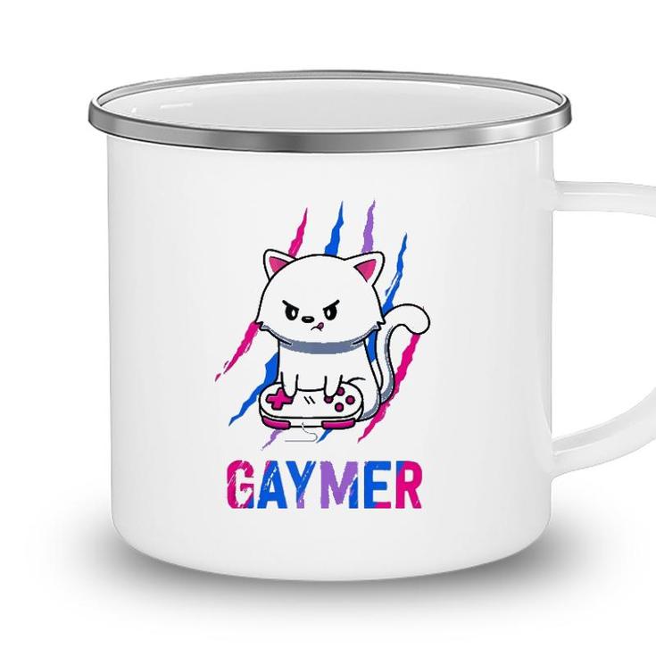 Bisexual Gaymer Geek Pride Lgbt Video Game Lovers Gift Cat  Camping Mug
