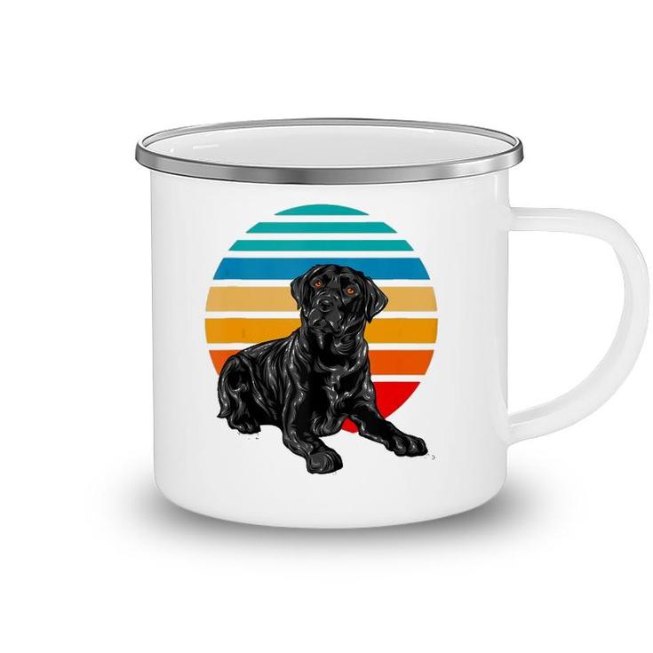 Black Labrador Dog Sunset Vintage Retro Style Black Lab  Camping Mug