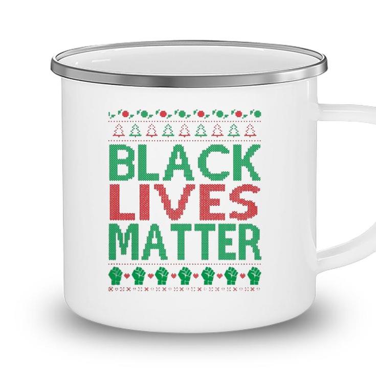 Black Lives Matter Ugly Christmas Gift Camping Mug